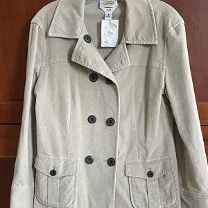 Talbots Velveteen Stretch Double Breasted Jacket SZ 4